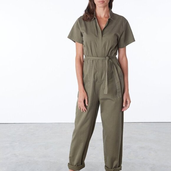 Loup Pants - Loup Khaki Green Jumpsuit - Size L
